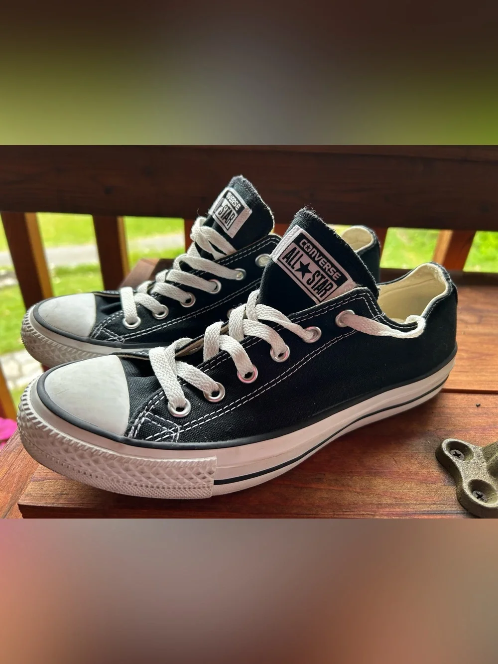 Converse All Star Chuck Taylor Low Top Sneakers - Black and White  M7 / W9